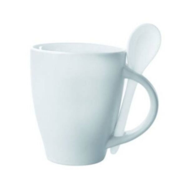 Taza con cuchara con logo para Merchandising y Regalos Empresariales