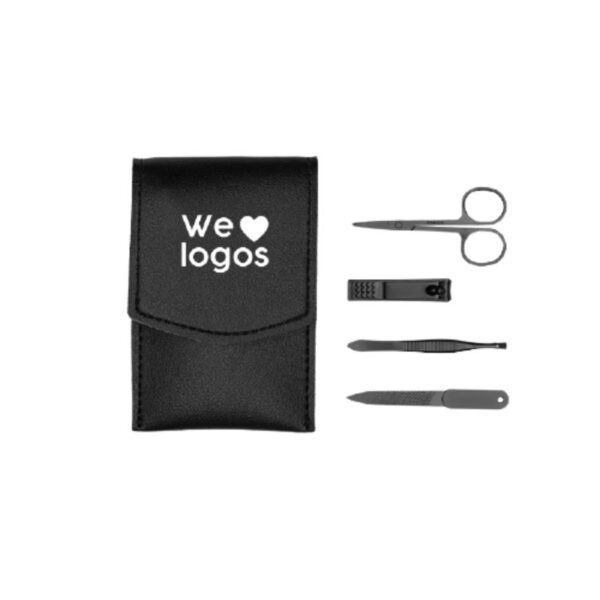 Set de belleza black con logo para Merchandising y Regalos Empresariales
