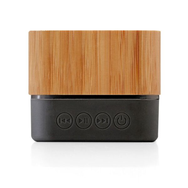 Parlante de Bamboo con logo para Merchandising y Regalos Empresariales