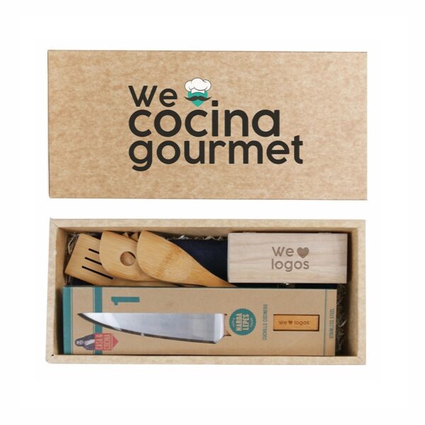 Kit Gourmet Oro con logo para Merchandising y Regalos Empresariales