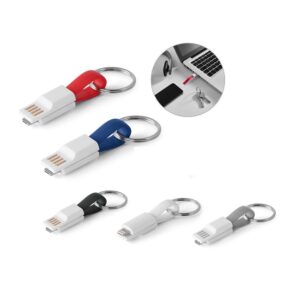 Llavero mini plug con logo para Merchandising y Regalos Empresariales