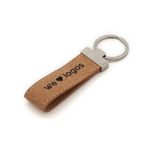 Llavero Cork con logo para Merchandising y Regalos Empresariales
