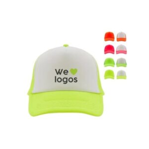 Gorro trucker fluor con logo para Merchandising y Regalos Empresariales