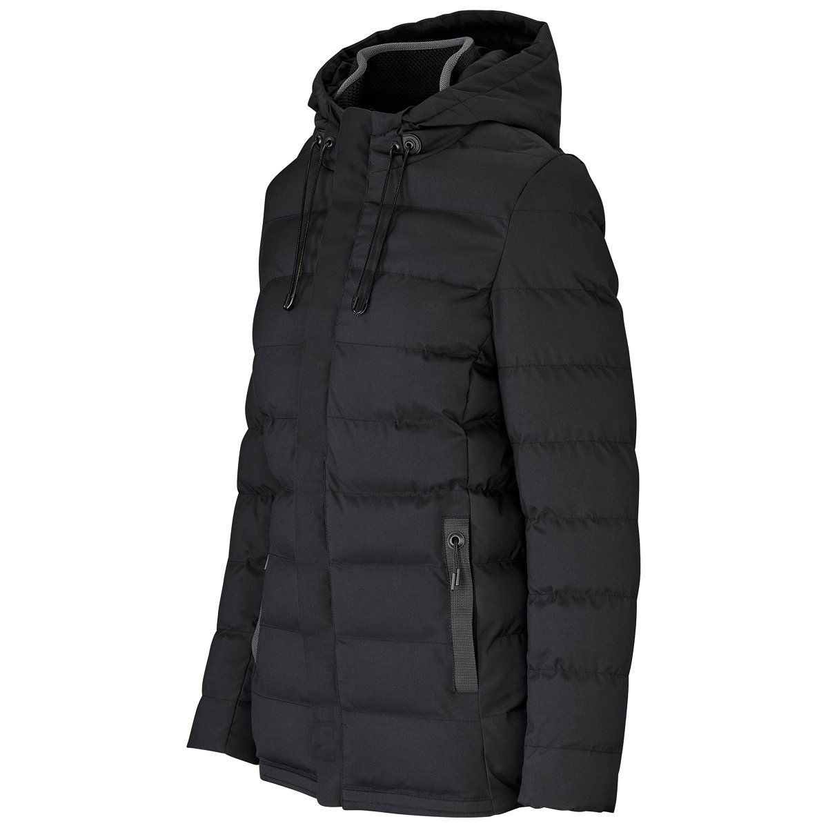 Campera Pampero Negra Mujer perfil Campera Montana Pampero con logo para Merchandising y Regalos Empresariales