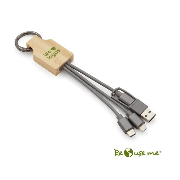 Cable 3 en 1 RYZE con logo para Merchandising y Regalos Empresariales