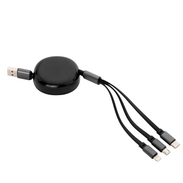 Cable Retráctil de Carga Jack con logo para Merchandising y Regalos Empresariales