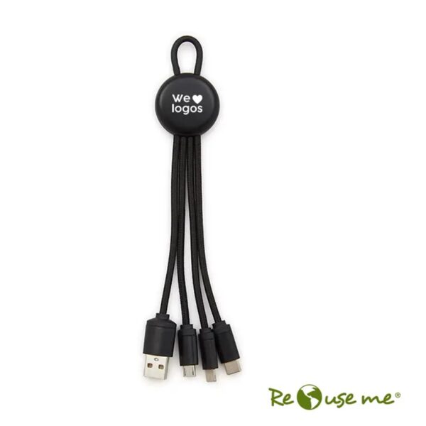 Cable 3 en 1 VERSAL con logo para Merchandising y Regalos Empresariales