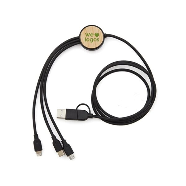 Cable 3 en 1 con logo para Merchandising y Regalos Empresariales