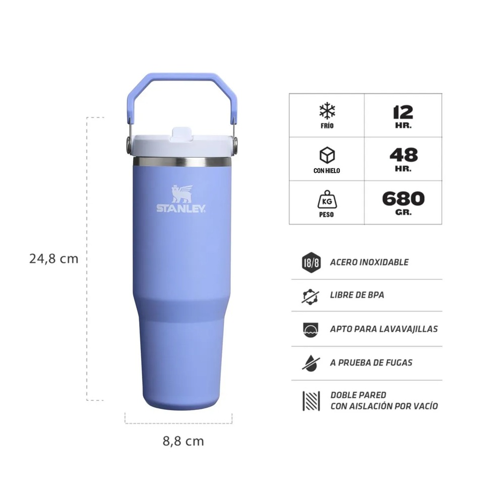 Botella Termica Flip Straw Tumbler 887ml Stanley11 Botella Termica Flip Straw Tumbler 887ml con logo para Merchandising y Regalos Empresariales