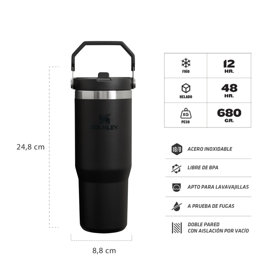 Botella Termica Flip Straw Tumbler 887ml Stanley4 Botella Termica Flip Straw Tumbler 887ml con logo para Merchandising y Regalos Empresariales