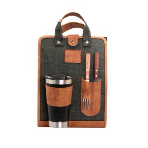 PORTA TABLITA ASADO X1 LUXE CORDURA VERDE con logo para Merchandising y Regalos Empresariales