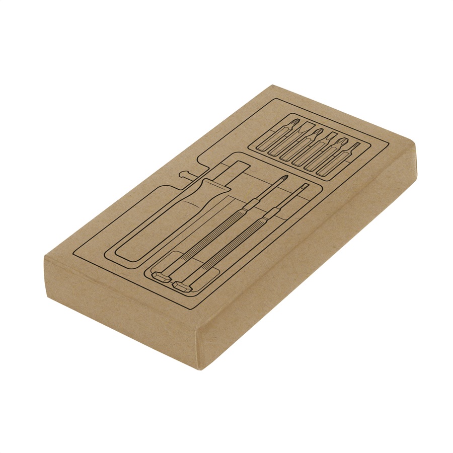 Set herramientas T769 5- Set de destornilladores bob con logo para Merchandising y Regalos Empresariales