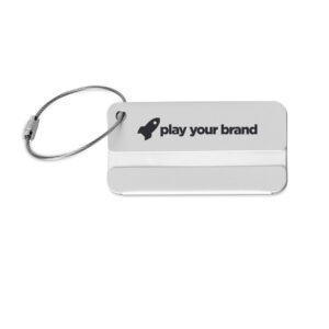 Travel Tag Aluminio con logo para Merchandising y Regalos Empresariales