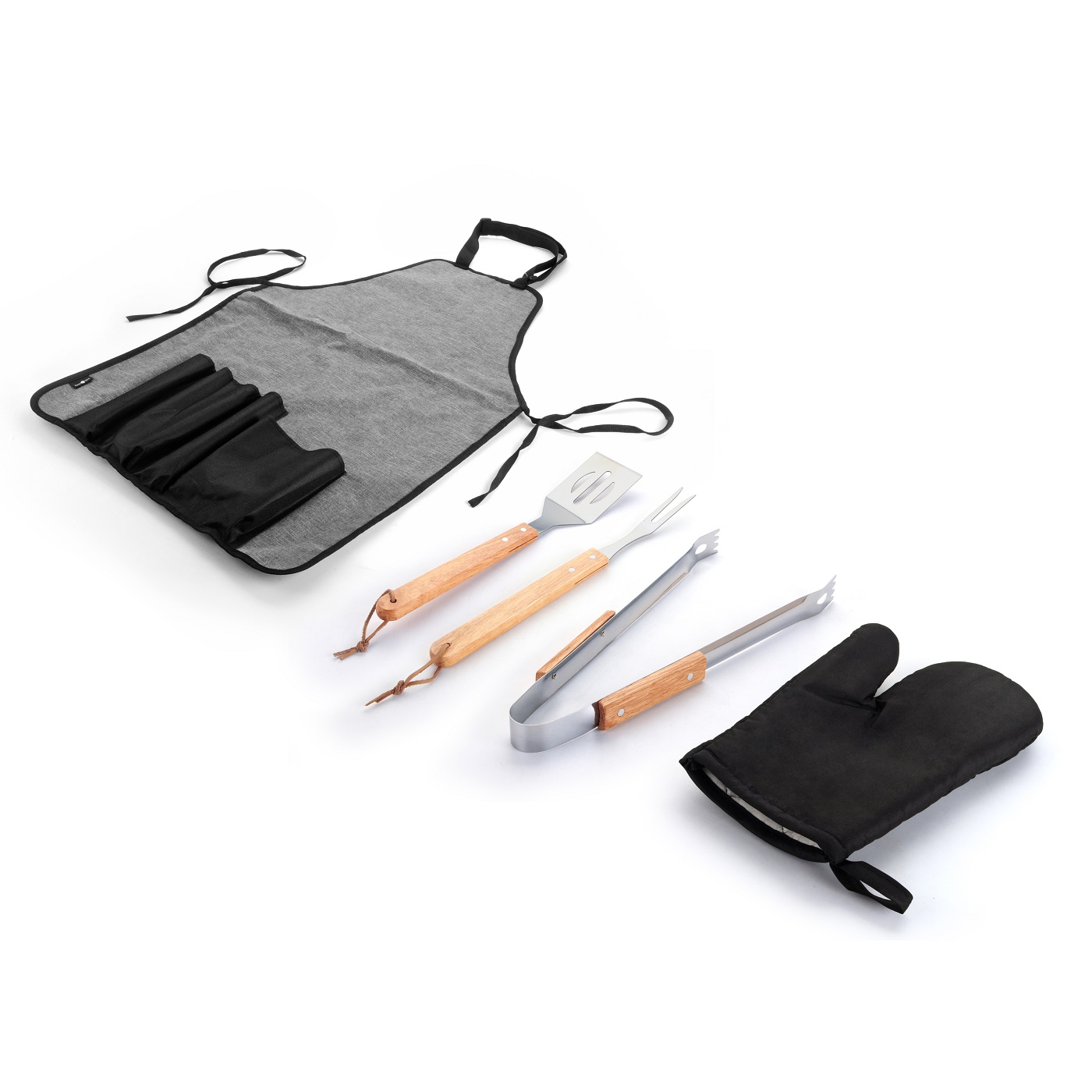 Delantal Gril 5 Set BBQ Delantal Grill con logo para Merchandising y Regalos Empresariales