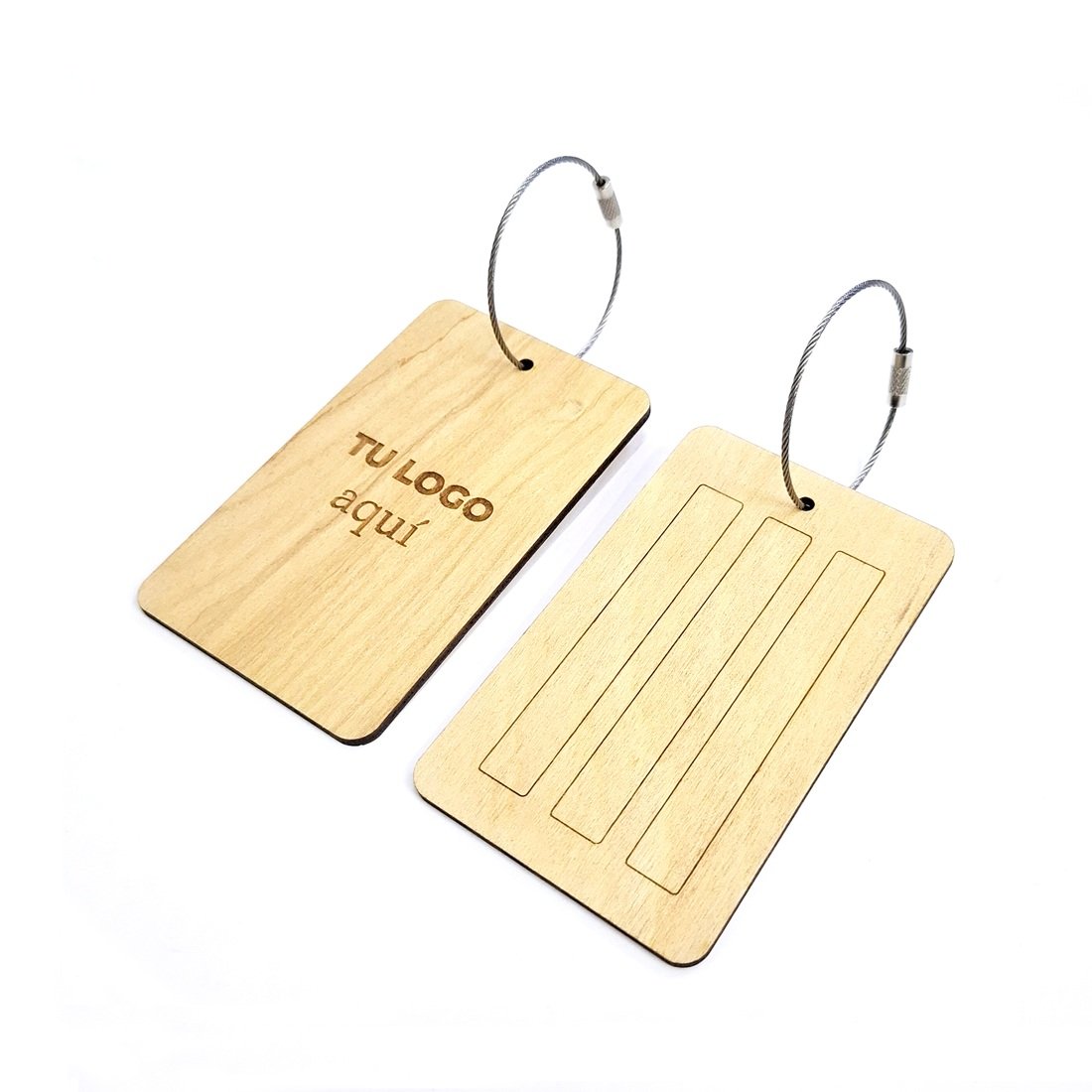 Tag para Equipaje 1 Tag de valija eco con logo para Merchandising y Regalos Empresariales