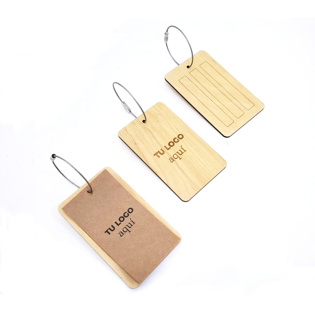 Tag para Equipaje 2 Tag de valija eco con logo para Merchandising y Regalos Empresariales