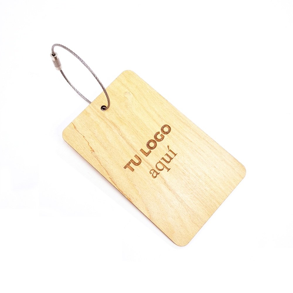 Tag para Equipaje 4 Tag de valija eco con logo para Merchandising y Regalos Empresariales