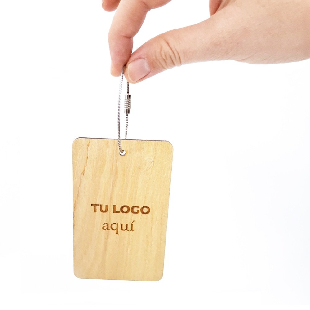 Tag para Equipaje 6- Tag de valija eco con logo para Merchandising y Regalos Empresariales