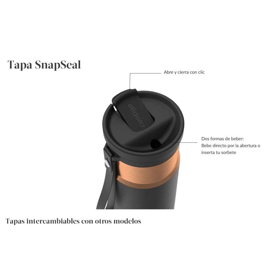 Contigo Vaso Térmico SnapSeal 473ml 6- Contigo Vaso Térmico SnapSeal 473ml con logo para Merchandising y Regalos Empresariales