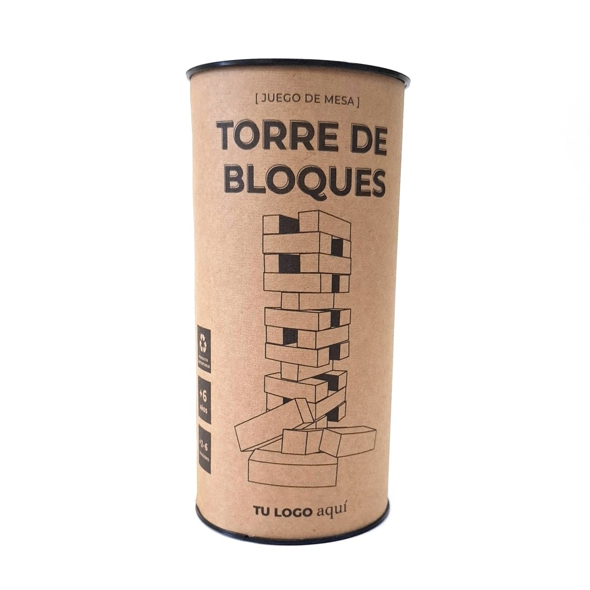 Torre de Bloques 1 Jenga con logo para Merchandising y Regalos Empresariales