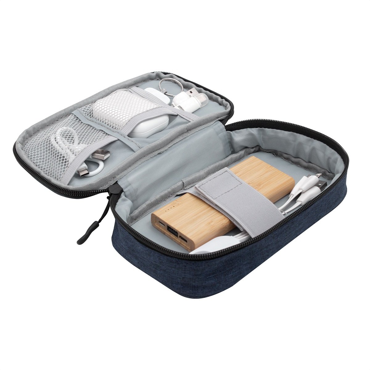 EC765- Organizador de cables Denver con logo para Merchandising y Regalos Empresariales