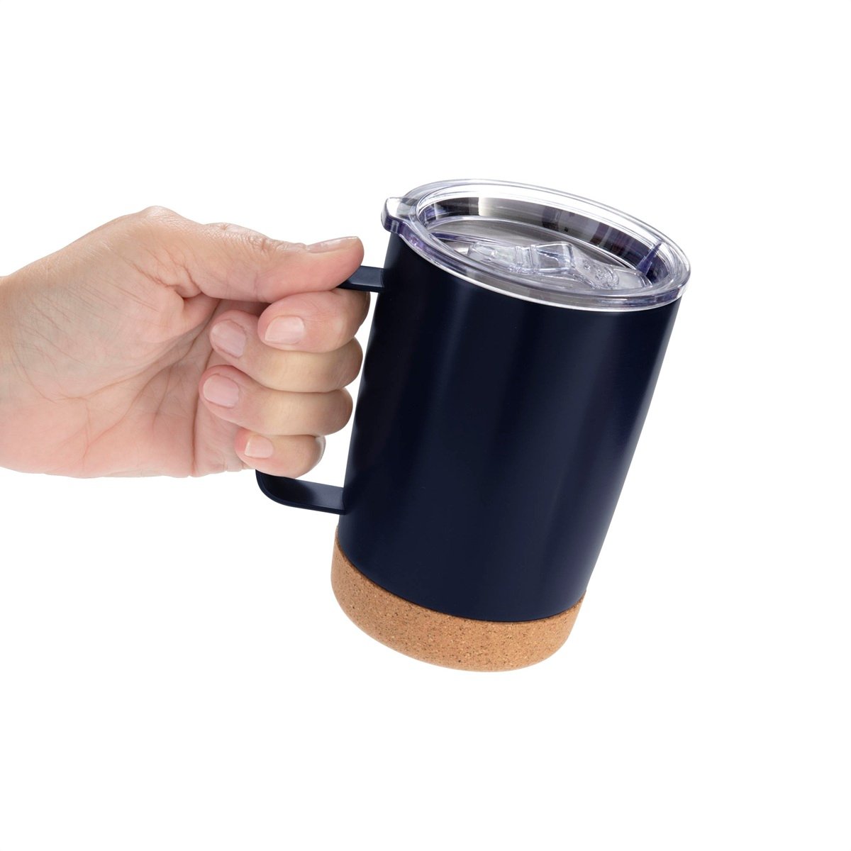 T762_azul_4 Mug Kork con logo para Merchandising y Regalos Empresariales