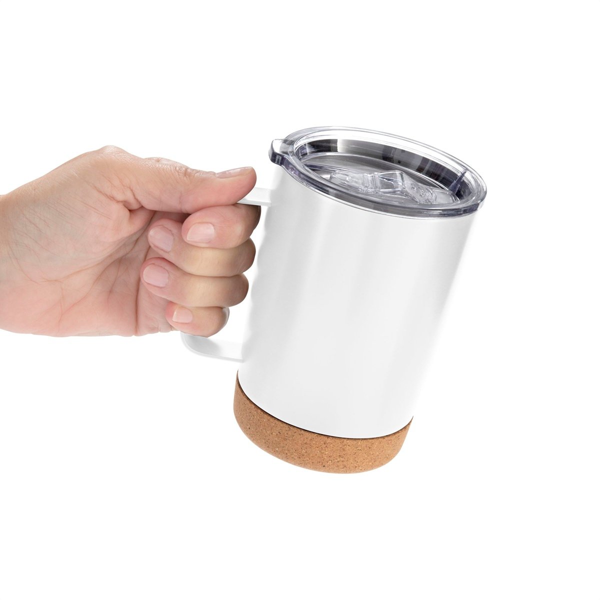 T762_blanco_4 Mug Kork con logo para Merchandising y Regalos Empresariales