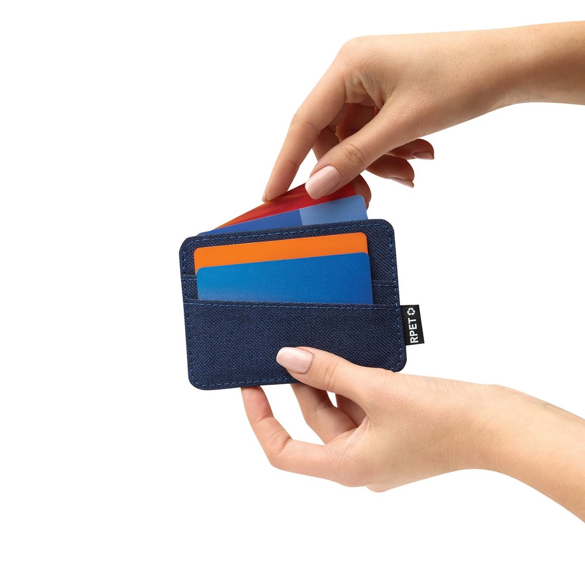 T816_azul_6 Tarjetero Blocard con logo para Merchandising y Regalos Empresariales